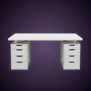 Shamsrig Desk | Minimalist IKEA Inspired Table with Risers | IK002