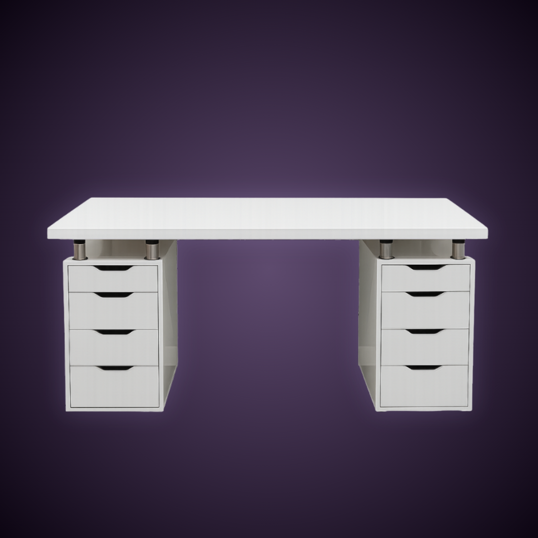 Shamsrig Desk | Minimalist IKEA Inspired Table with Risers | IK002